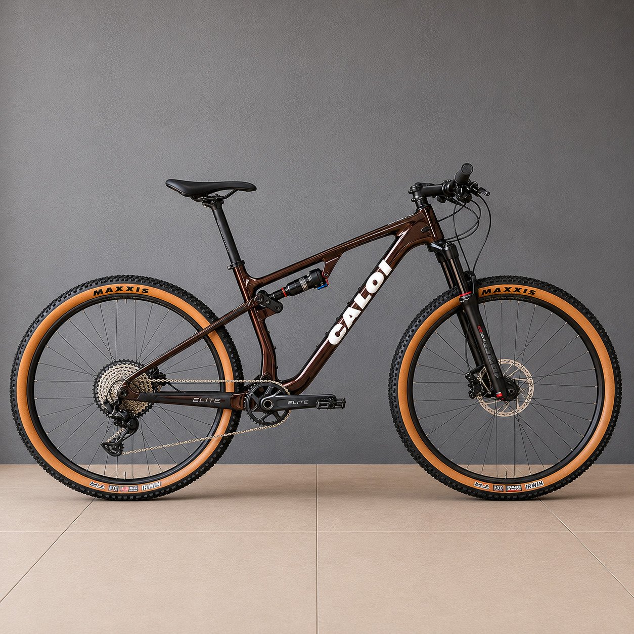 Caloi Elite FS Carbon NX - Marrom